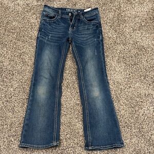 Grace Women's Classic Blue Flare Jeans